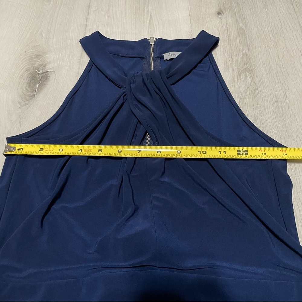 Danny & Nicole Navy Blue and White Maxi Dress - Picture 10 of 12